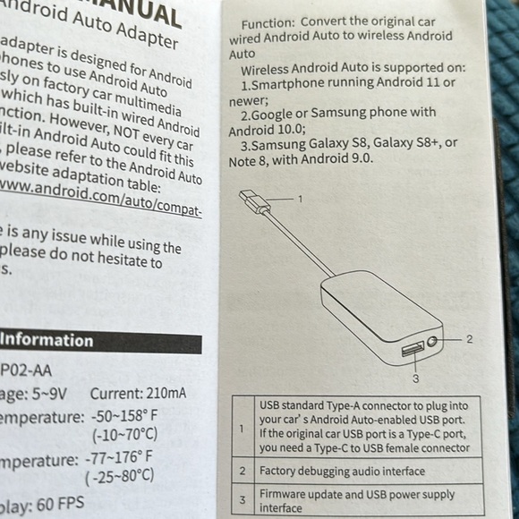 Drive Link Wireless Car Adapter For Android Auto Model ACP02-AA Android 11 Plus - Picture 5 of 6
